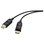 Renkforce RF-4598018 DisplayPort Cable Fibreglass Black 15m 8K 60Hz 4K 120Hz