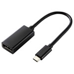 Renkforce RF-4613070 USB-C DisplayPort adapter cable black 0.14 m