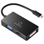 Renkforce Rf-4633066 Adapter USB-C To VGA HDMI DVI Black Audio Video Adapters