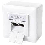 Renkforce RF-4697900 Network outlet Surface-mount CAT 6 2 ports Pure white