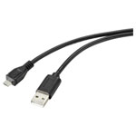 Renkforce RF-4716836 USB cable USB 2.0 A to Micro-B 2 m Black anti-bacterial