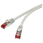 Renkforce RF-4724260 RJ45 Network cable CAT 6 S/FTP 15m Grey Flame-retardant