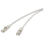 Renkforce RF-4724274 RJ45 Network cable CAT 5e Grey 1m with detent