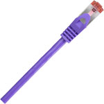 Renkforce RF-4724912 CAT 6 S/FTP RJ45 Network Cable 0.15m Violet Gold Plated