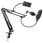 Renkforce RF-4738578 RF-MCS-200 Microphone desk stand Black Metal Durable