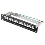 Renkforce RF-4996626 Patch panel Unequipped Black 12 ports 254 mm 10 1 U
