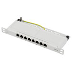 Renkforce RF-4996630 Patch panel 8 ports Grey CAT 6A 254mm 0.5U
