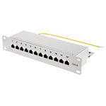 Renkforce RF-4996632 patch panel 12 ports 254 mm 10 inch CAT 6 1 U Grey
