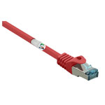 Renkforce RF-5043976 RJ45 Network cable CAT 6A S/FTP Red 0.15m Flame-retardant