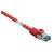 Renkforce RF-5047498 RJ45 Network cable CAT 6A S/FTP 3m Red Flame-retardant