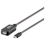 Renkforce RF-5067256 USB cable USB 2.0 USB-C plug USB-A socket 10m Black