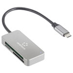 Renkforce RF-5151020 RF-PCR-210 Memory Card Reader USB C Silver
