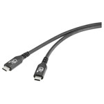 Renkforce RF-5235978 USB-C to USB-C cable black nylon 1m