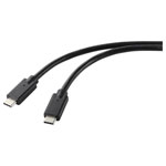 Renkforce RF-5251922 USB charging cable black TPE USB-C plugs 2m