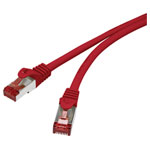 Renkforce RF-5251926 RJ45 Network Cable Cat6 S/FTP 0.15m Red Gold Connectors