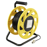 Renkforce RF-5264730 Cable reel Patch Cable Black PUR 60 m CAT 6A S/FTP