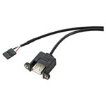 Renkforce RF-5719748 USB cable USB 2.0 Pinheader USB-A Black 0.60 m screwable