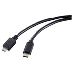 Renkforce RF-5720396 USB cable Black 1.80 m USB-C to USB Micro-B