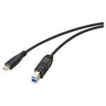 Renkforce RF-5720408 USB cable USB 3.2 Gen1 USB-C to USB-B 1.8m Black