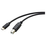 Renkforce RF-5720420 USB cable USB 2.0 USB-C to USB-B 2m Black Shielded