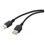 Renkforce RF-5771510 USB cable USB 2.0 A socket to A plug black 0.50 m PVC