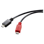 Renkforce RF-5771772 USB cable USB 2.0 Micro-B black 0.30 m OTG function