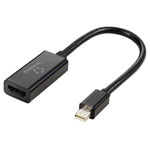 Renkforce RF-5947252 Mini DisplayPort Adapter Black 0.16m Gold Plated