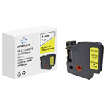 Renkforce RF-6027850 Labelling tape Yellow Black 9mm x 7m Compatible DYMO D1
