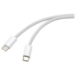 Renkforce RF-6056882 USB cable USB-C plug to USB-C plug White 1.00 m