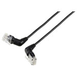 Renkforce RF-6071540 RJ45 CAT 6 U/UTP patch cable Black 0.50m 360° pivot contact