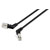 Renkforce RF-6071546 RJ45 patch cable CAT 6A F/UTP Black 0.50 m 360° pivot