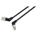 Renkforce RF-6071548 CAT6A RJ45 Network Cable Black 1m 360-degree pivot contact