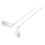Renkforce RF-6071558 RJ45 patch cable CAT 6 U/UTP white 0.50 m angled