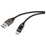Renkforce RF-6249502 USB cable USB-A to USB-C silver metallic 2m