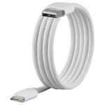 Renkforce RF-6437922 USB cable USB 2.0 USB-C to A 1m White magnetic winder