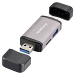 Renkforce RF-6441776 RF-CR-480 External memory card reader grey aluminium