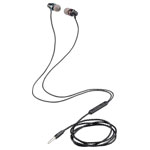 Renkforce RF-6443176 In-ear headset Corded Black Remote control