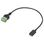 Renkforce RF-6443954 Adapter cable USB-C socket Clip terminal PVC 30 cm