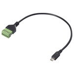 Renkforce RF-6443956 Adapter cable USB 2.0 Micro B Clip terminal 30 cm PVC