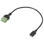 Renkforce RF-6443958 USB 2.0 Adapter cable PVC coating 30 cm Micro B Clip Term.