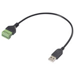 Renkforce RF-6443966 USB 2.0 Adapter Cable Clip Terminal 30cm PVC Coating