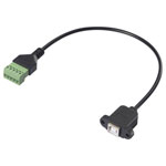 Renkforce RF-6443972 USB 2.0 Adapter cable PVC coating 30 cm USB-B to Clip Term.