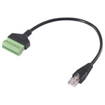 Renkforce RF-6443978 Adapter cable RJ45 8p8c plug Clip terminal Black 30cm