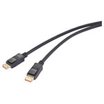 Renkforce RF-6562820 DisplayPort Cable Black 2m 8K UHD