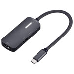 Renkforce RF-6700430 USB hub 3 ports USB 3.2 1st Gen USB C connector Black