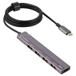 Renkforce RF-6700798 RF-USBCH-200 hub aluminium spaceship grey USB-C® multi-port