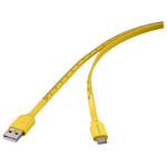 Renkforce RF-6721076 USB cable USB 2.0 USB-C plug USB-A plug 1m Yellow