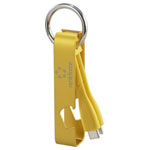 Renkforce RF-6721082 USB cable USB 2.0 USB-C plug Yellow Keyring 0.15 m