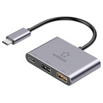 Renkforce RF-6735680 RF-TCH-100 USB 3.0 hub USB C connector Grey