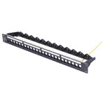Renkforce RF-6804430 Patch panel 24 ports 483 mm Black Unequipped 1 U
